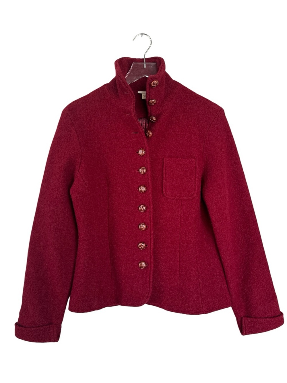 Country Fashion by Venario 100% Wool Jacket – Women’s Small | Burgundy